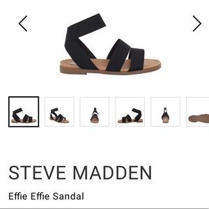 Size 6.5 Steve Madden Black Effie Effie Sandal
